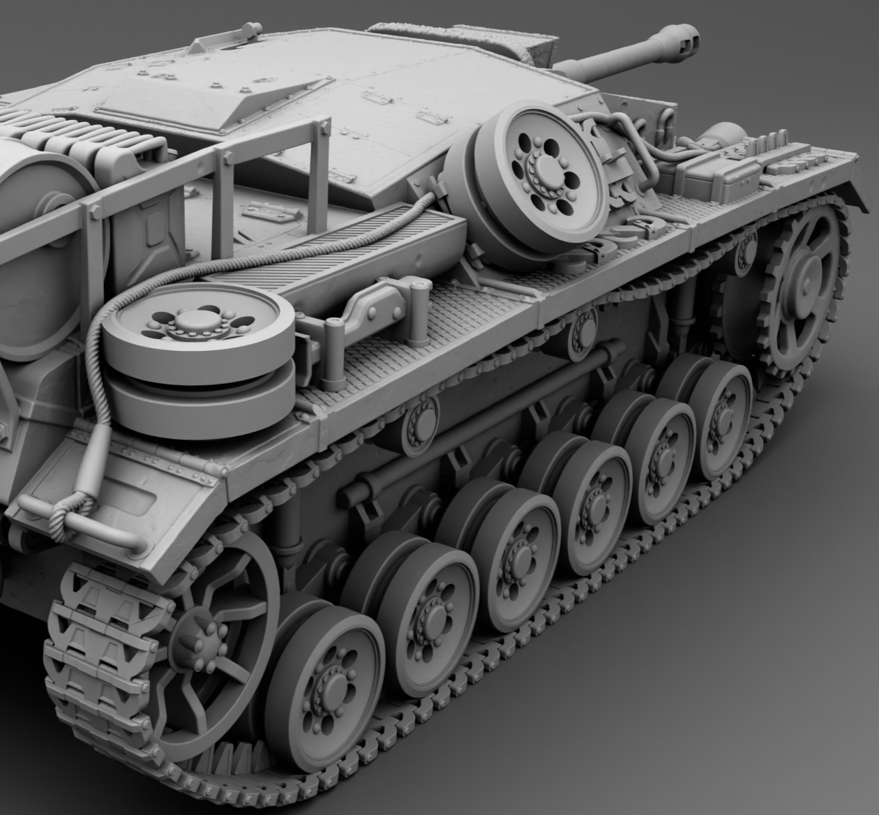 German Tank PZ Stug 3 3D print model_9