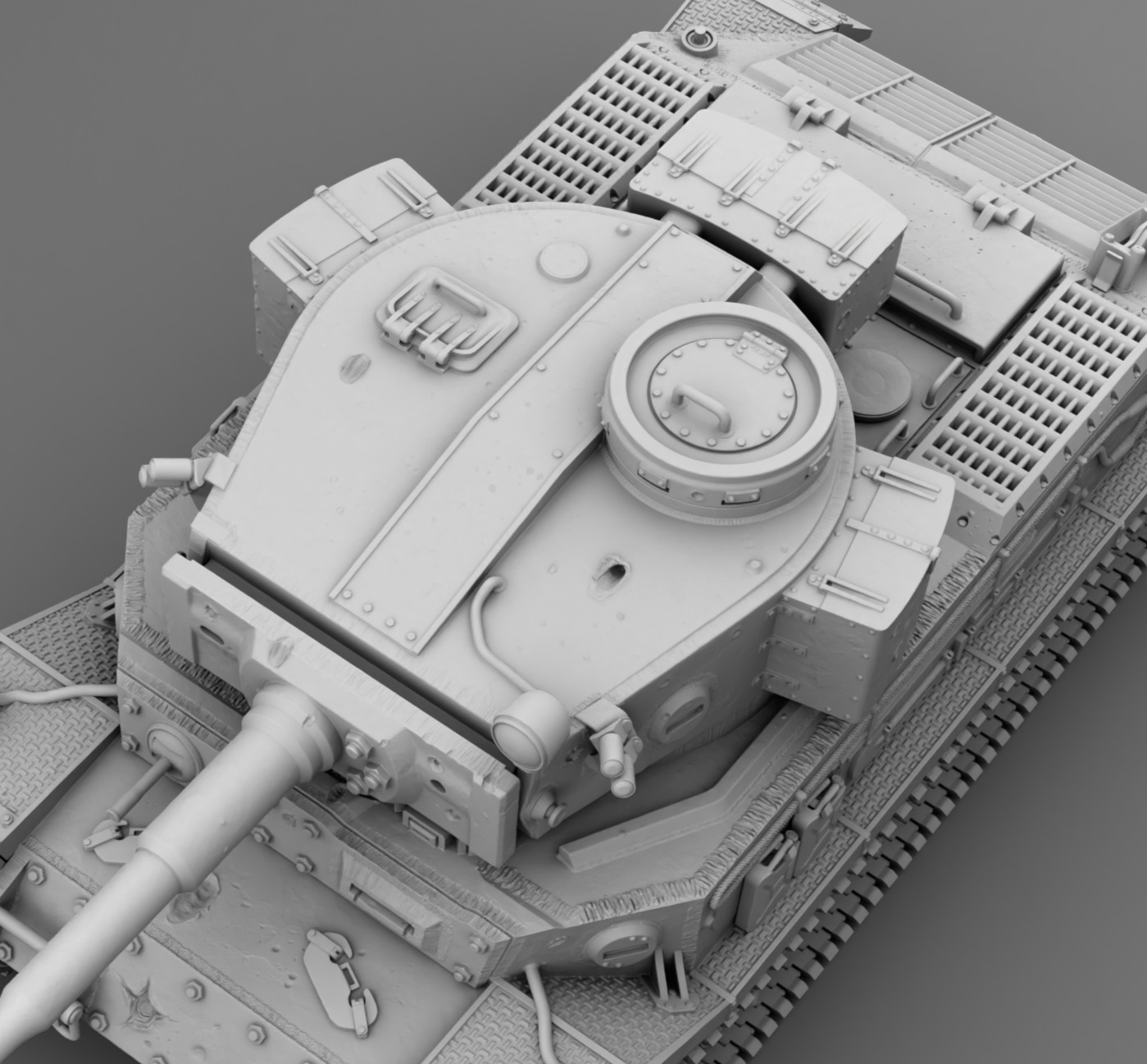 German Tank PZ Tiger 3D print model_11