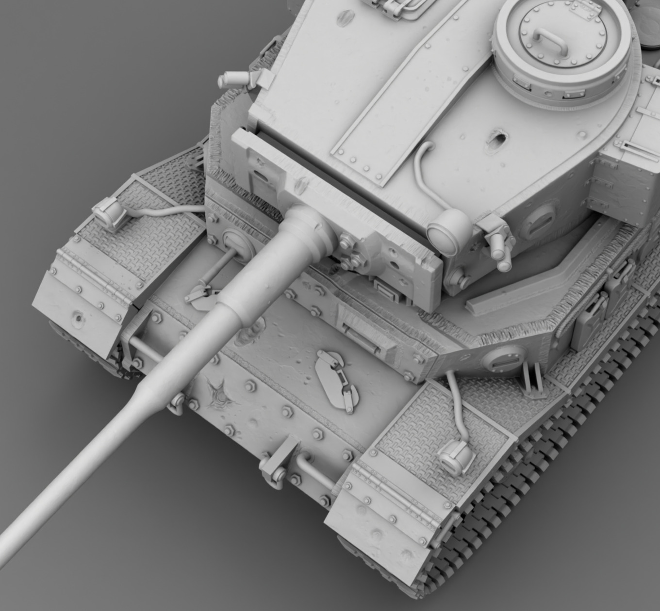 German Tank PZ Tiger 3D print model_12