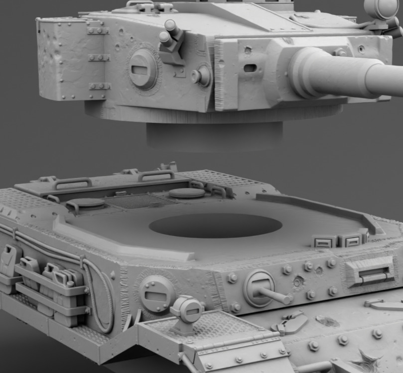 German Tank PZ Tiger 3D print model_16