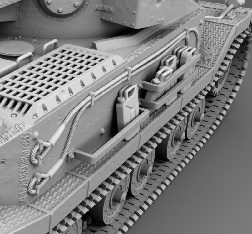 German Tank PZ Tiger 3D print model_9
