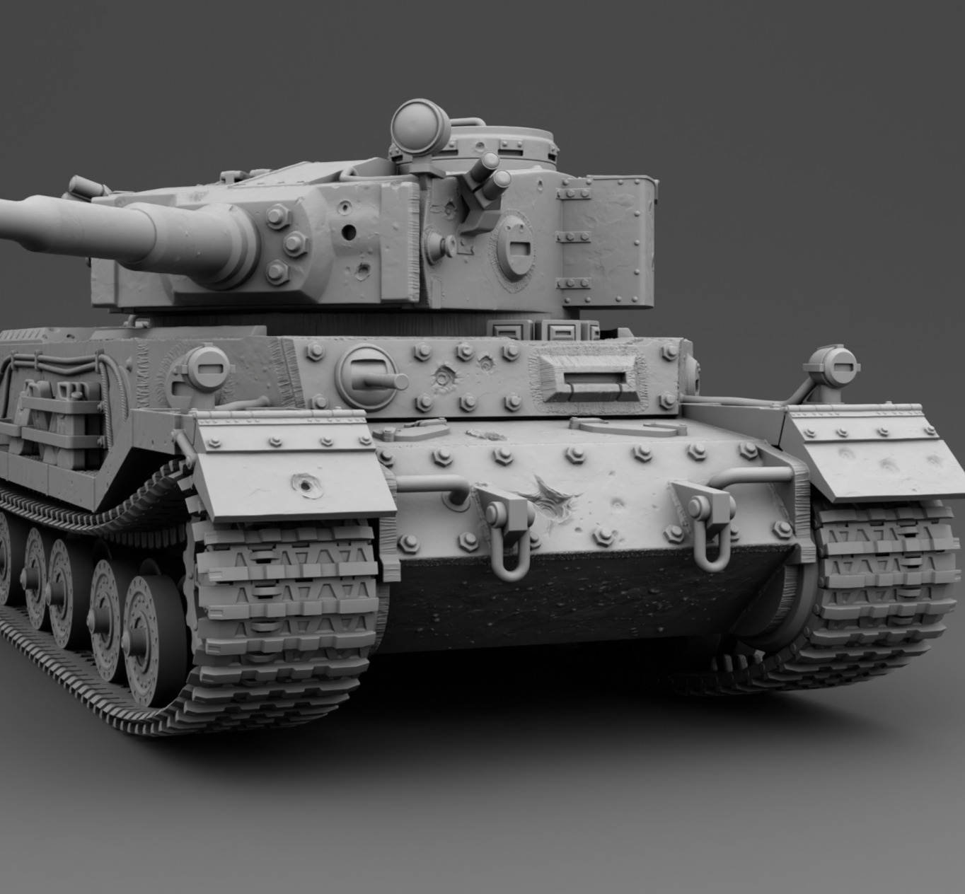 German Tank PZ Tiger 3D print model_13