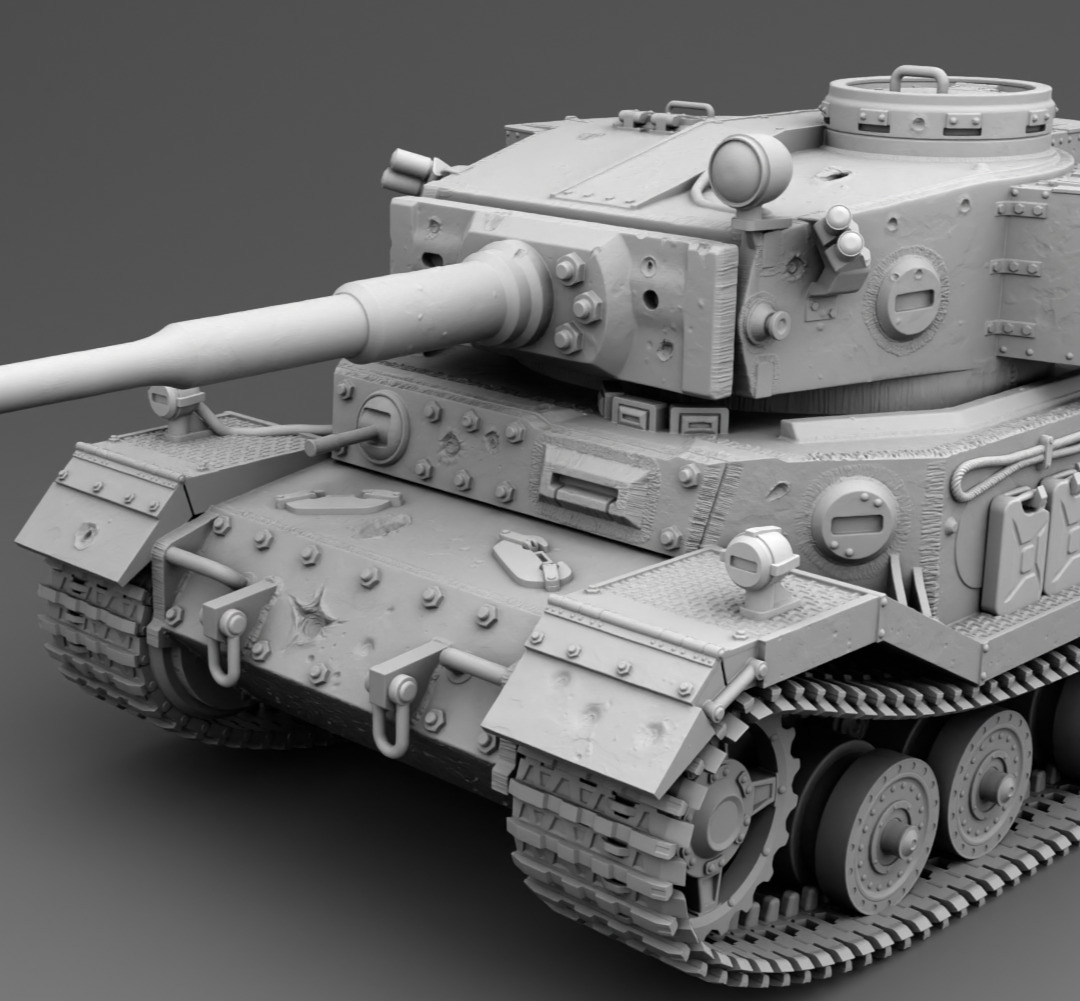 German Tank PZ Tiger 3D print model_6