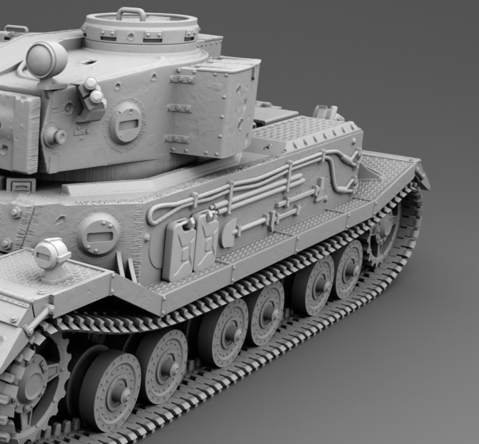 German Tank PZ Tiger 3D print model_5
