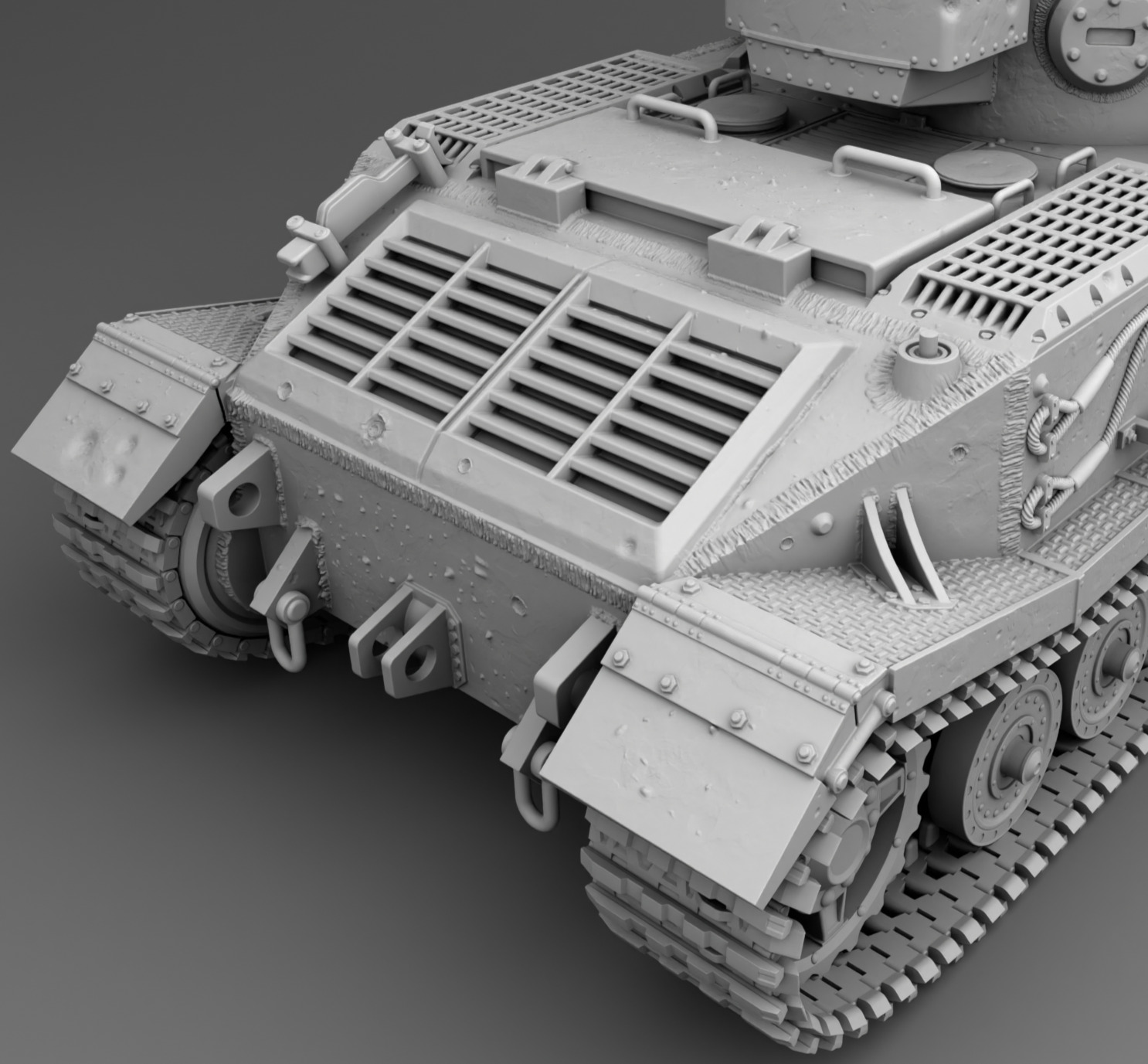 German Tank PZ Tiger 3D print model_7