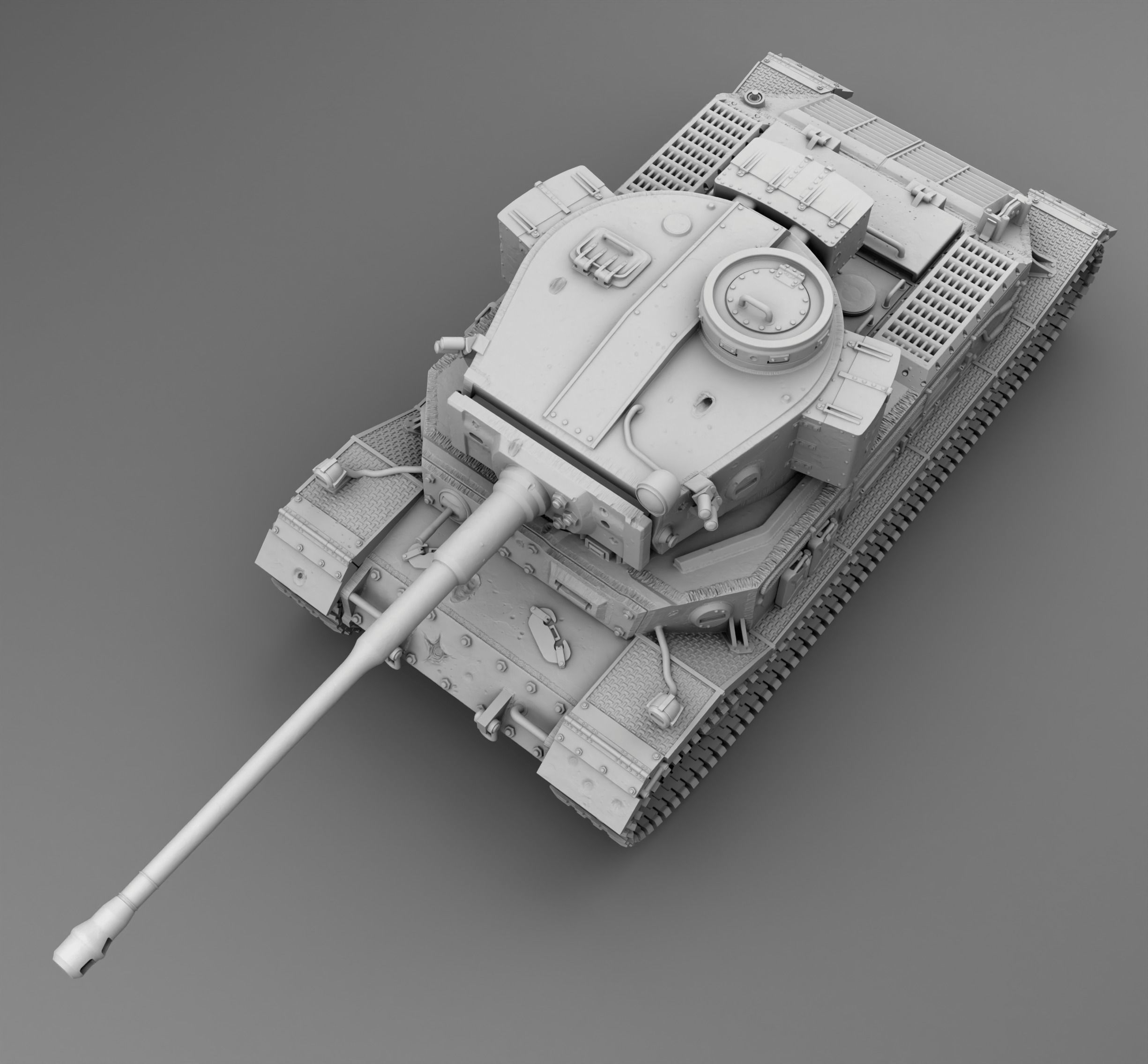 German Tank PZ Tiger 3D print model_2
