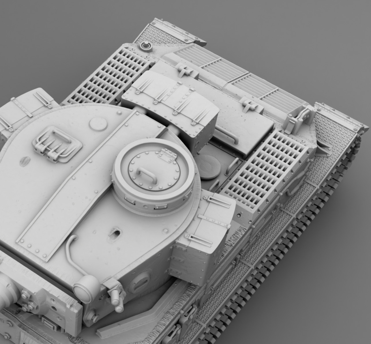 German Tank PZ Tiger 3D print model_10