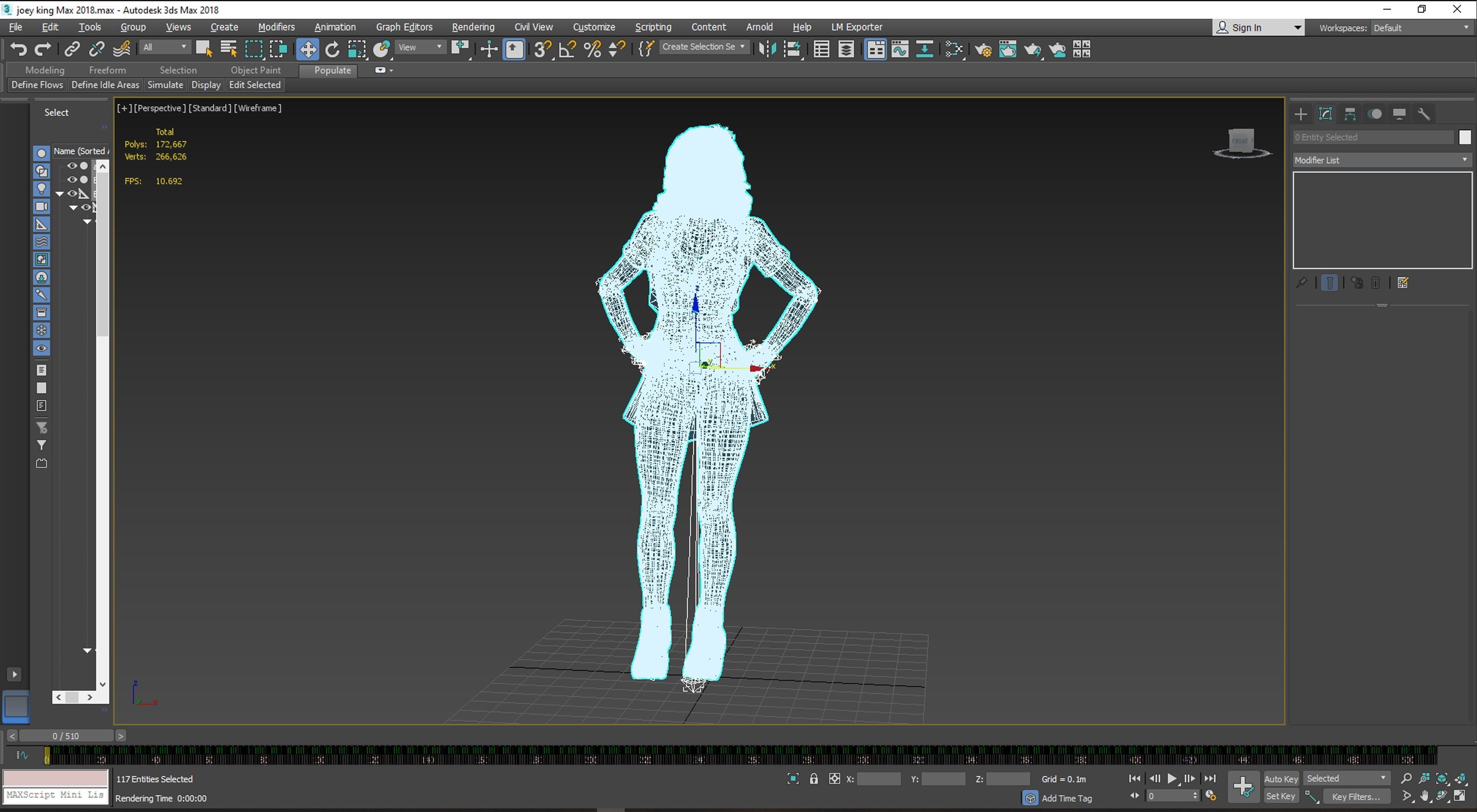 Joey King 3D Rigged model ready for animation Low-poly 3D model_17