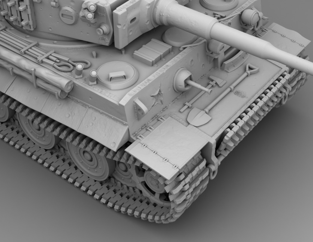 German Tank PZ Tiger 1 3D print model_9