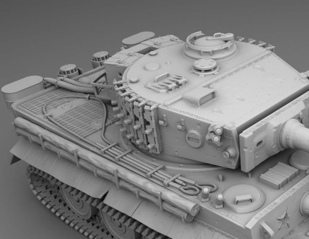 German Tank PZ Tiger 1 3D print model_7