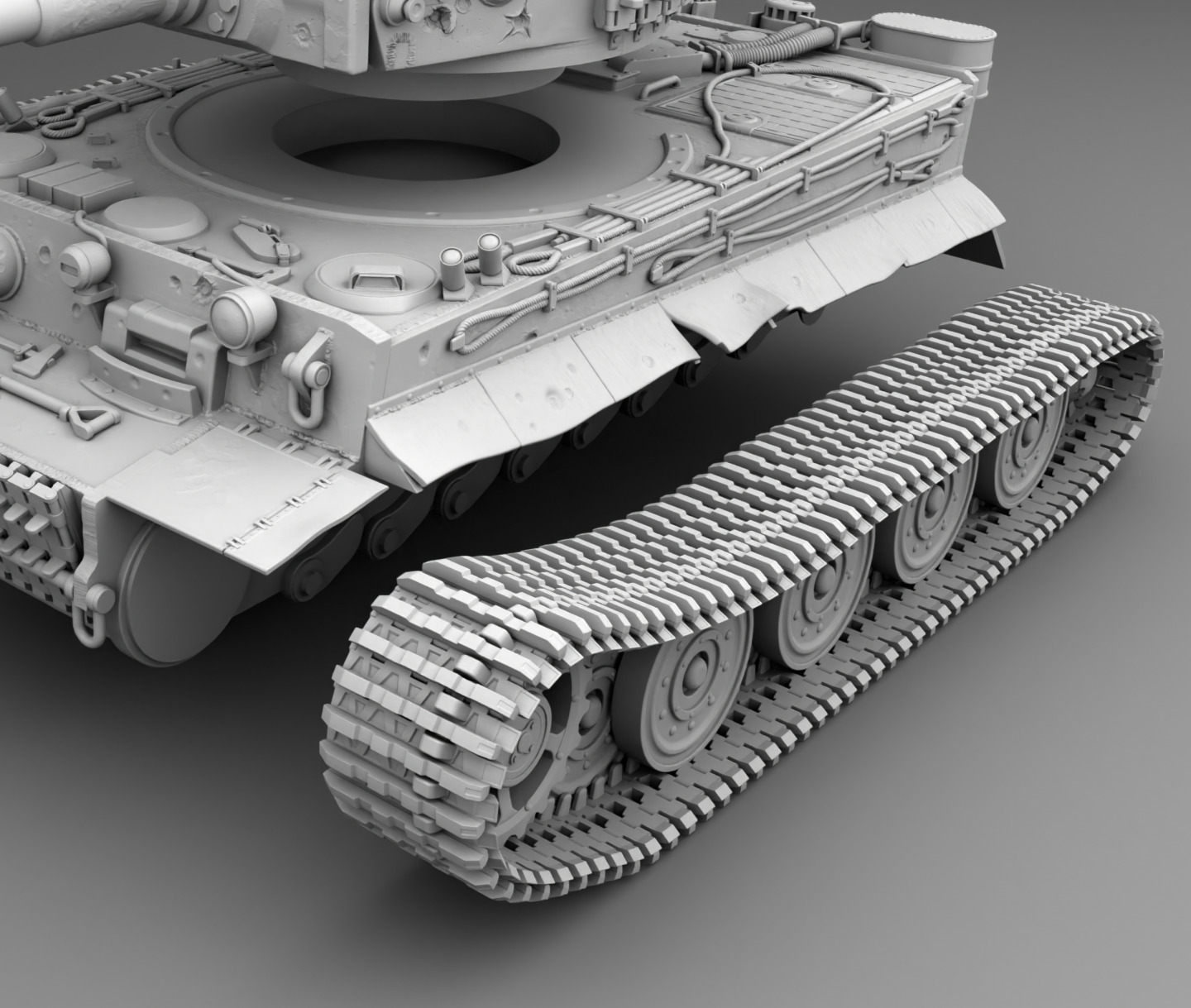 German Tank PZ Tiger 1 3D print model_15