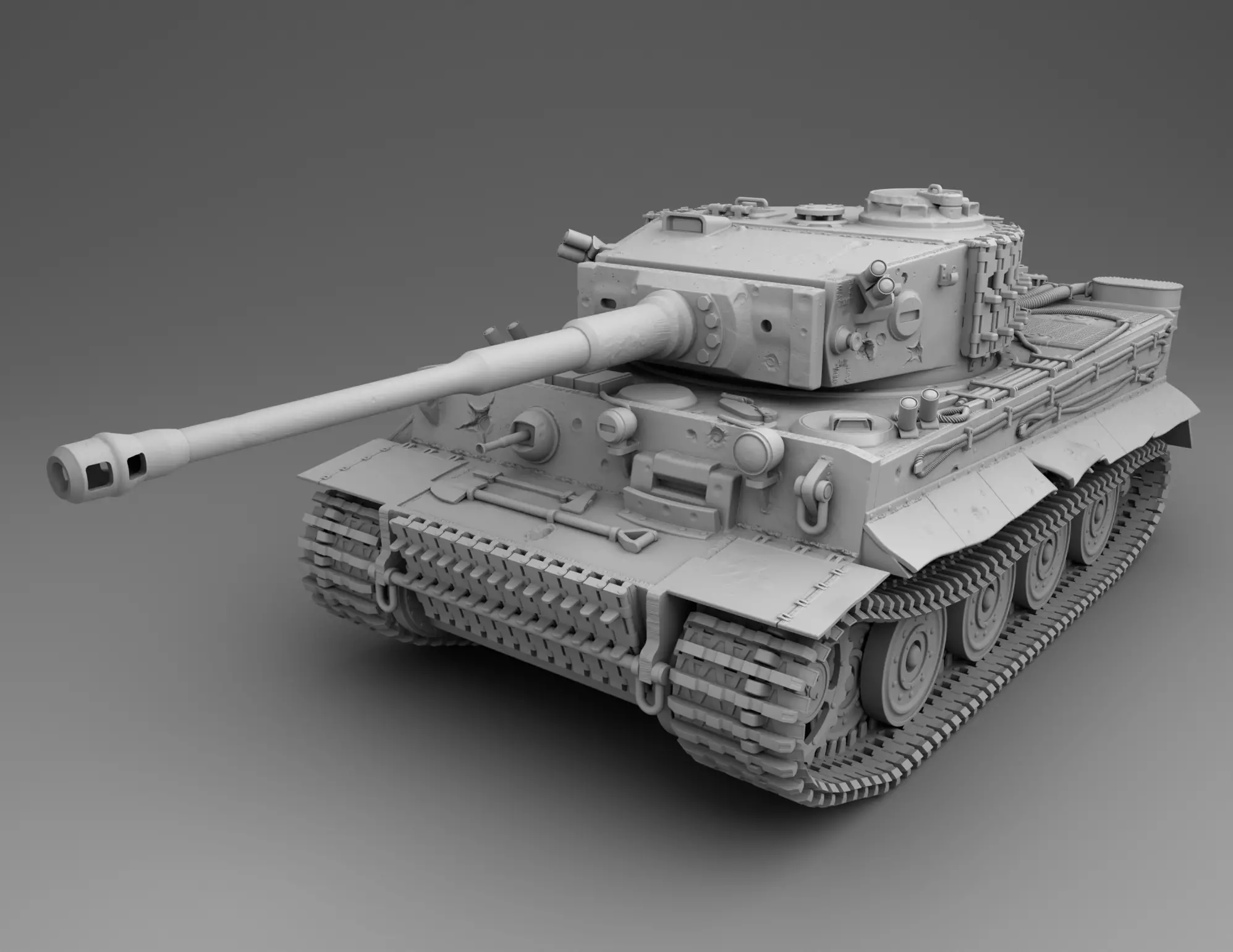 German Tank PZ Tiger 1 3D print model_0