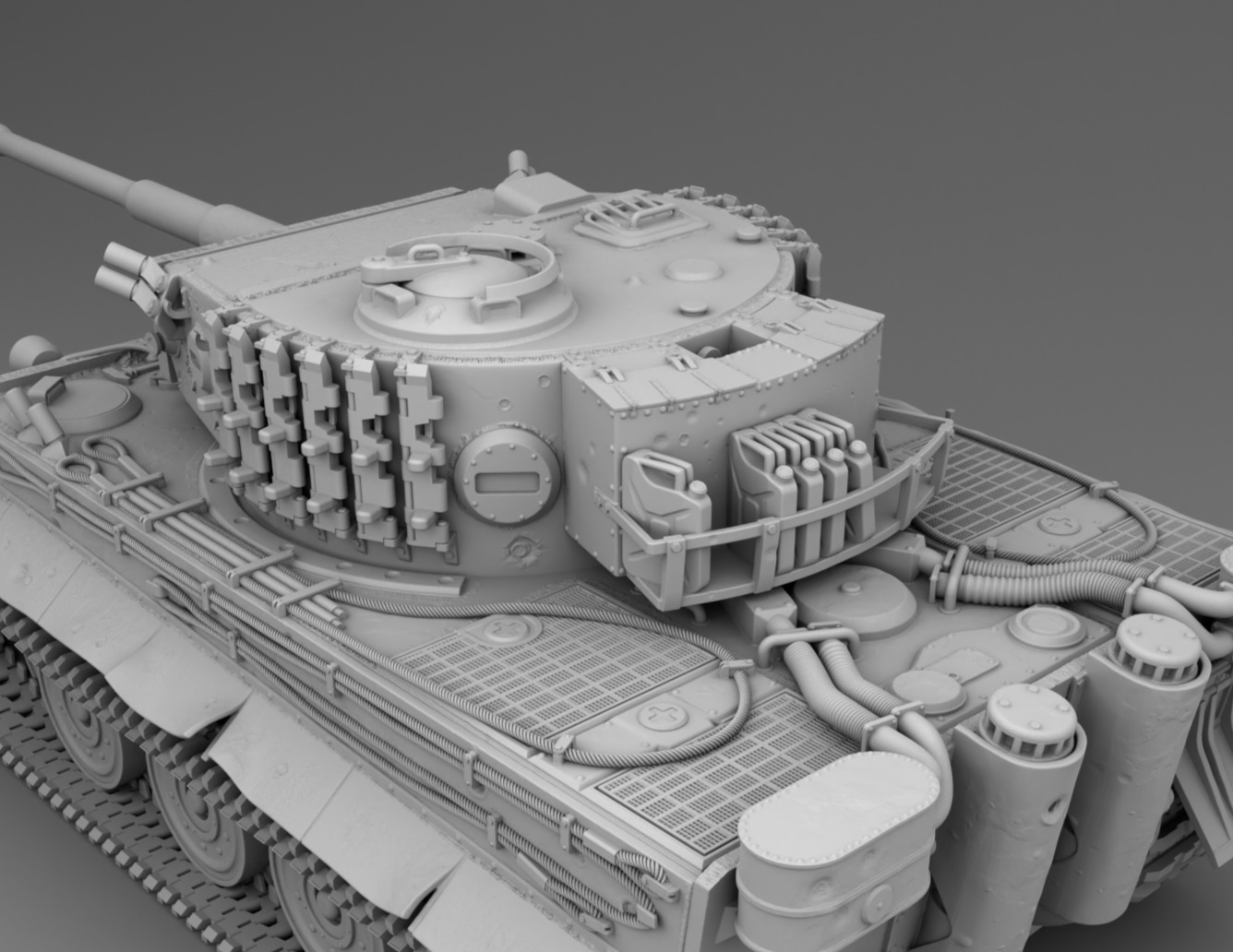 German Tank PZ Tiger 1 3D print model_11