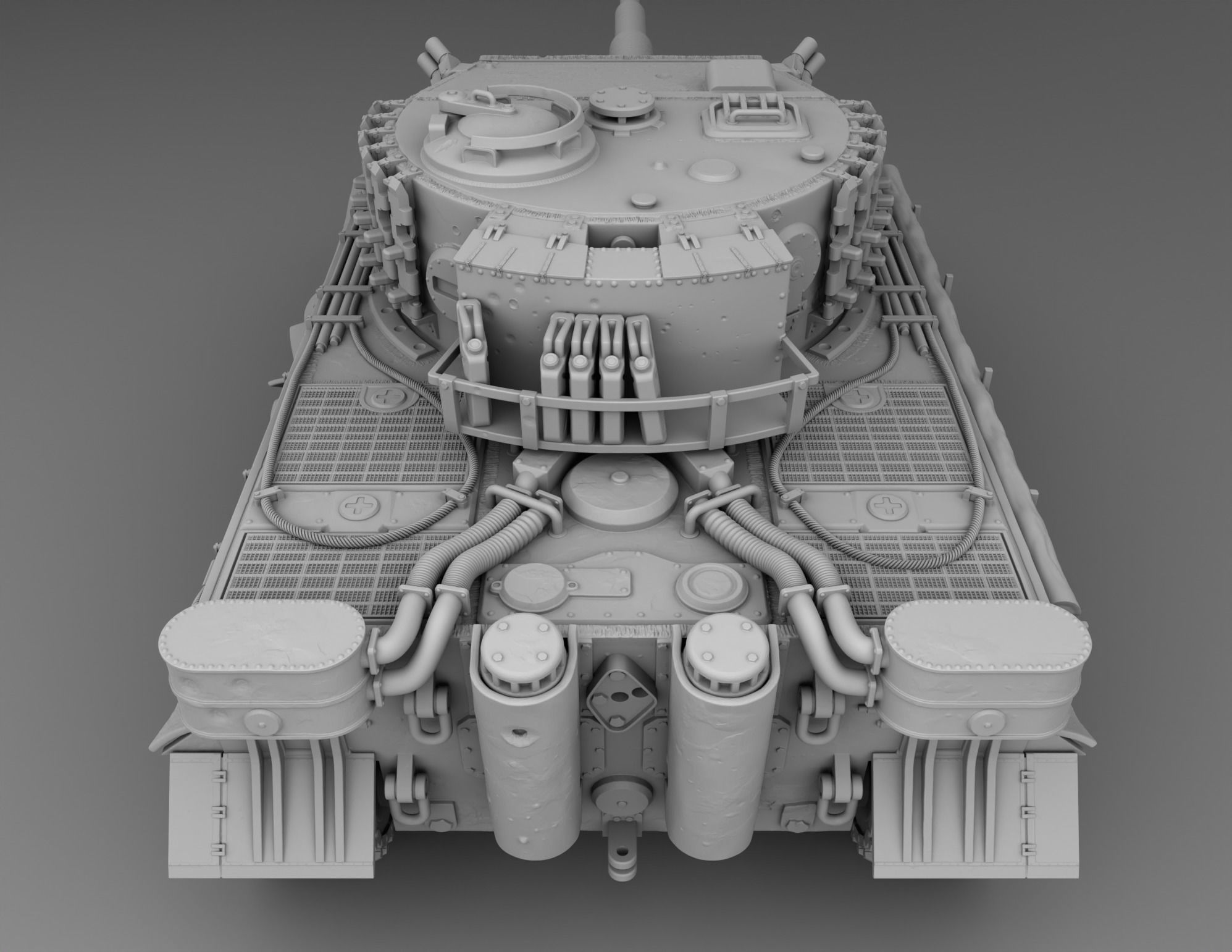 German Tank PZ Tiger 1 3D print model_3