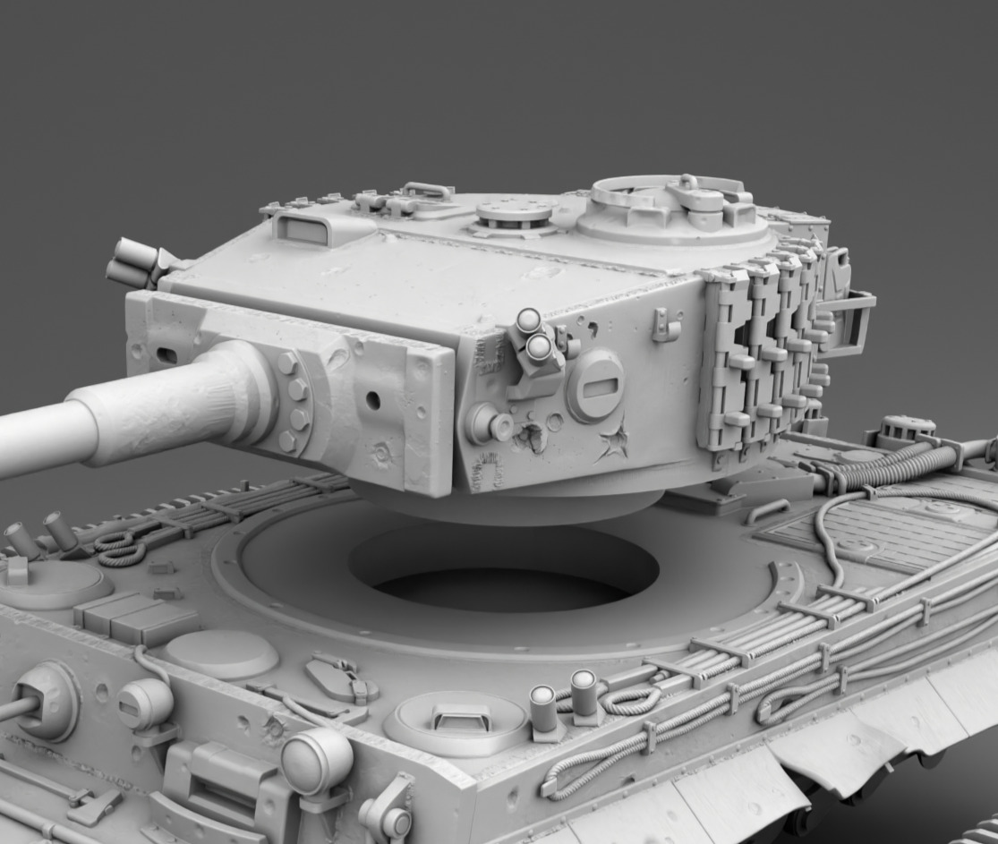 German Tank PZ Tiger 1 3D print model_14