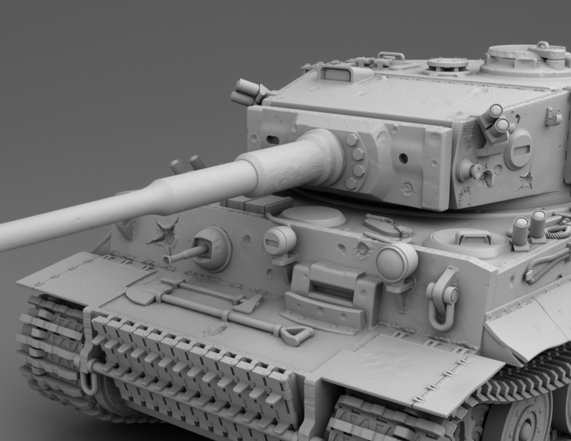 German Tank PZ Tiger 1 3D print model_6