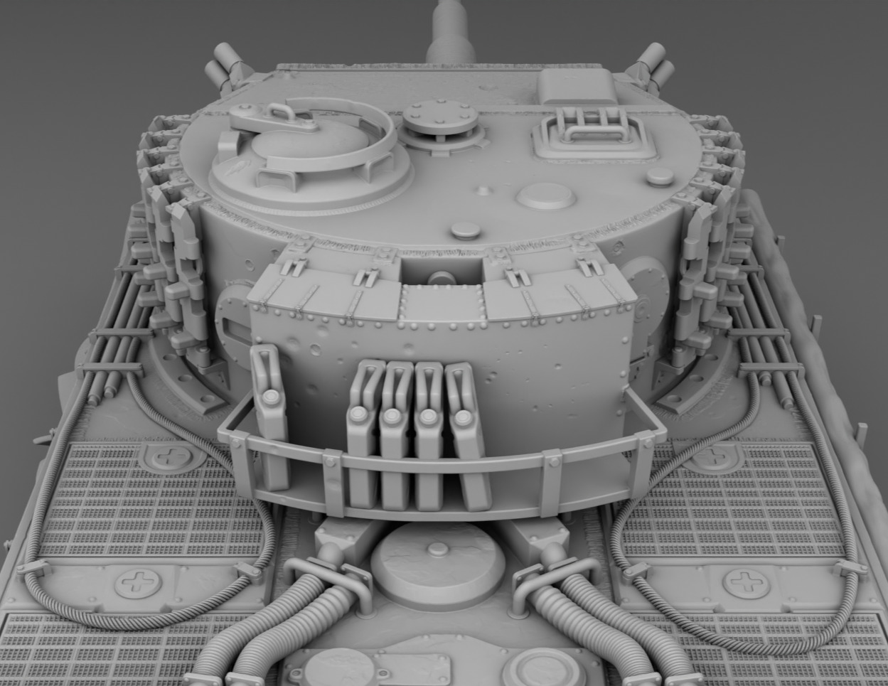German Tank PZ Tiger 1 3D print model_13