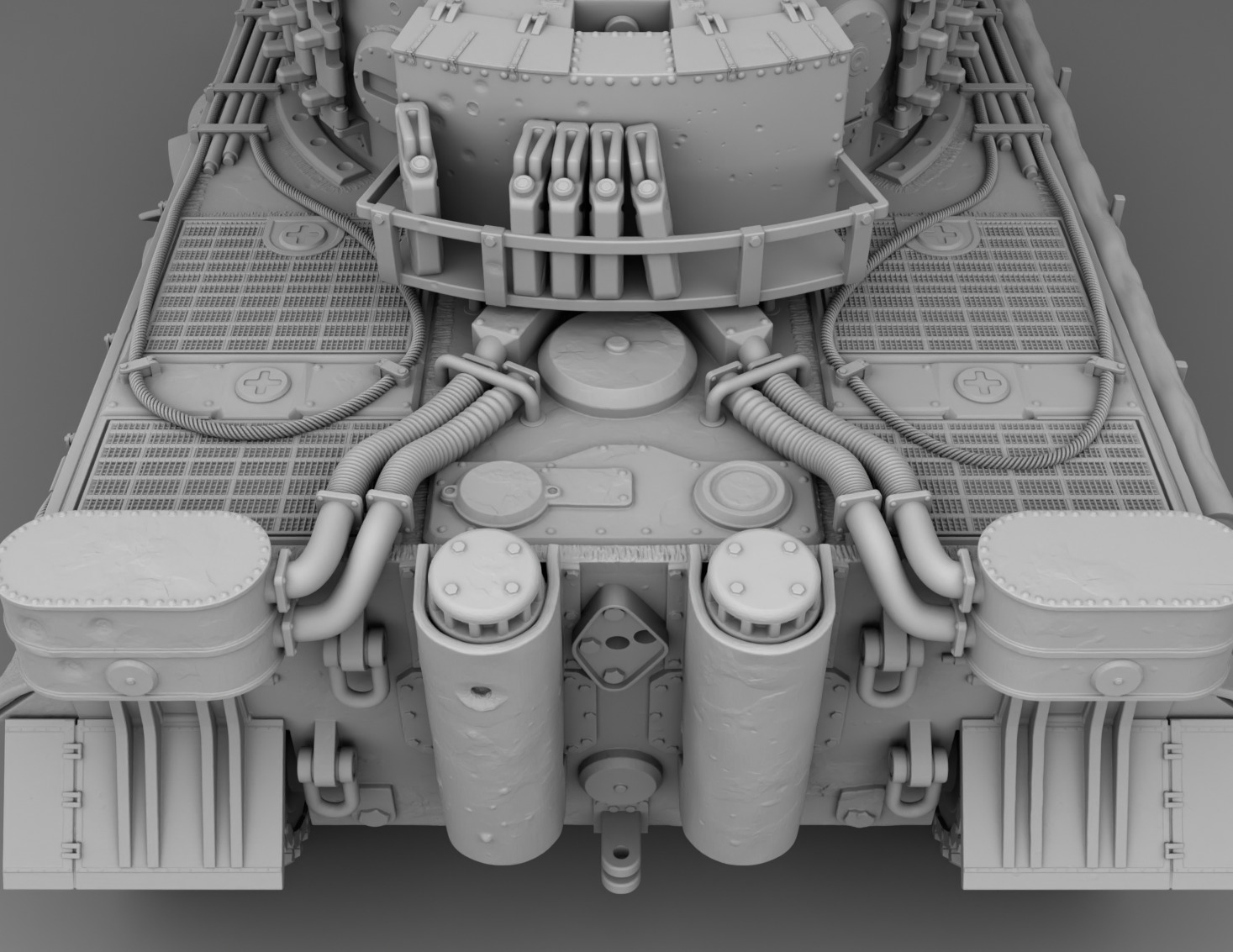 German Tank PZ Tiger 1 3D print model_12
