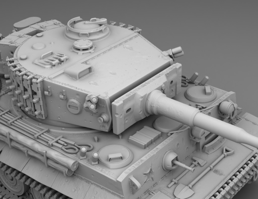 German Tank PZ Tiger 1 3D print model_8