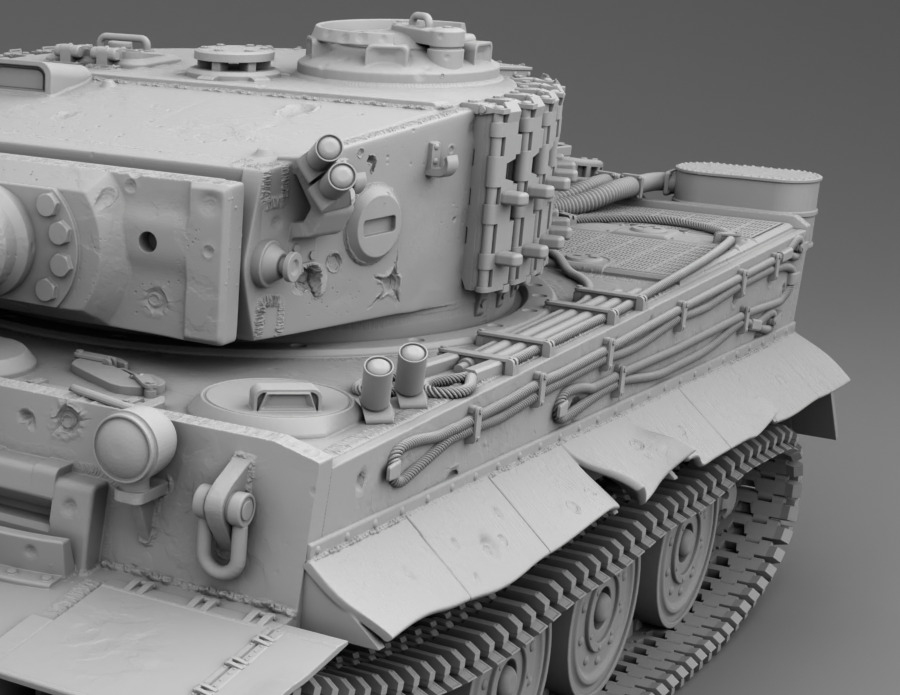 German Tank PZ Tiger 1 3D print model_5