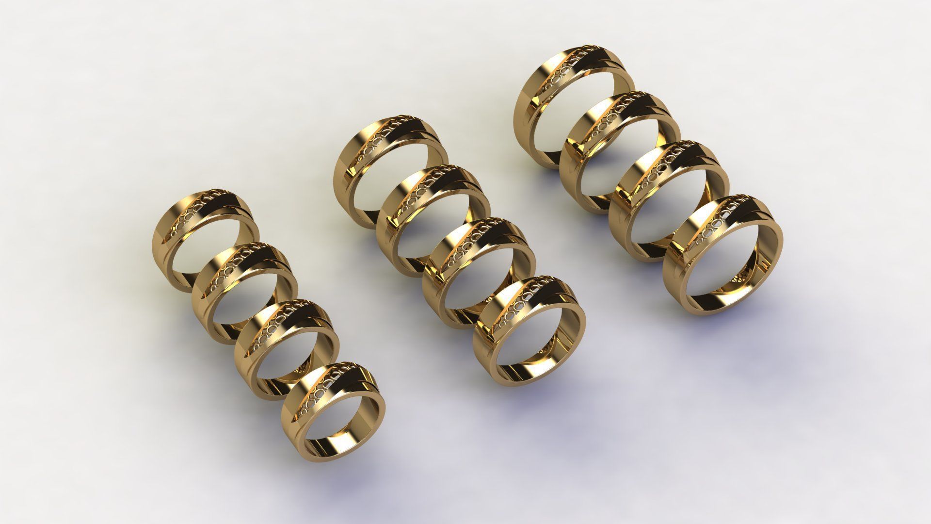 Ring with 12 different size US Signet 3D model_1