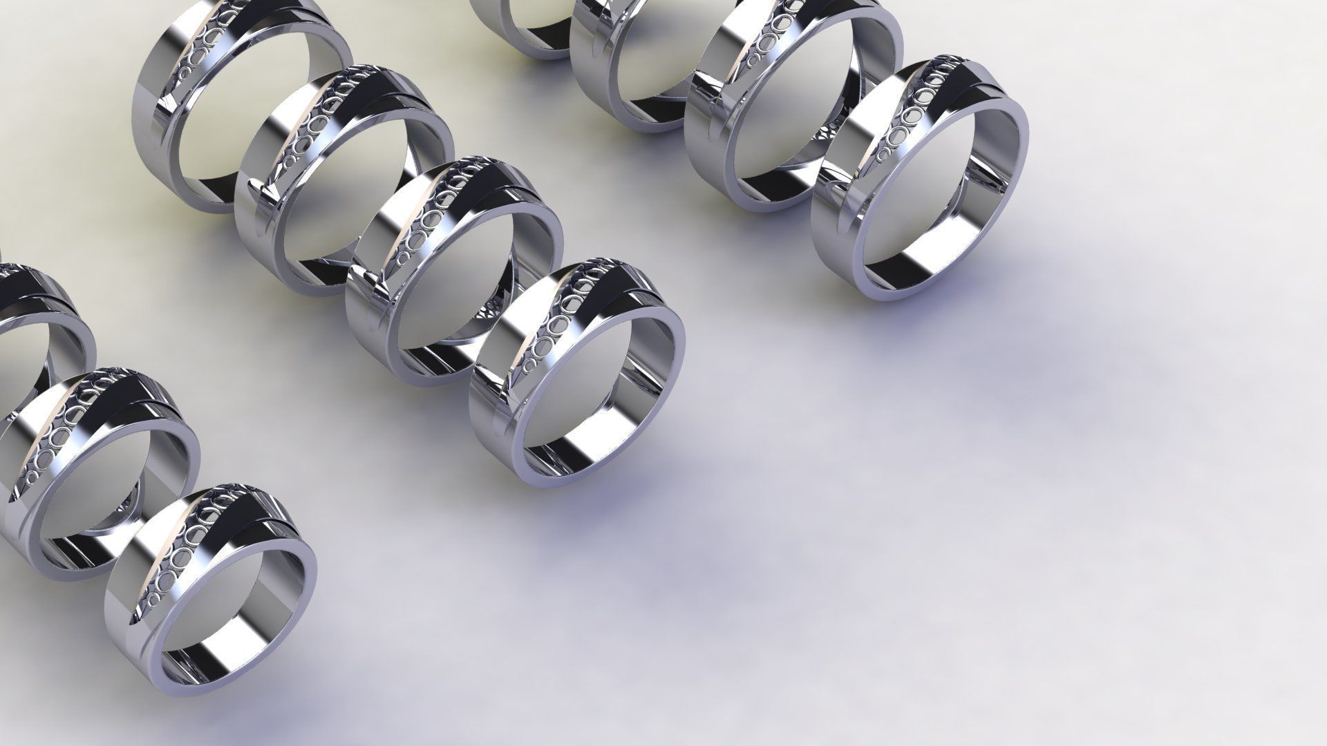 Ring with 12 different size US Signet 3D model_4