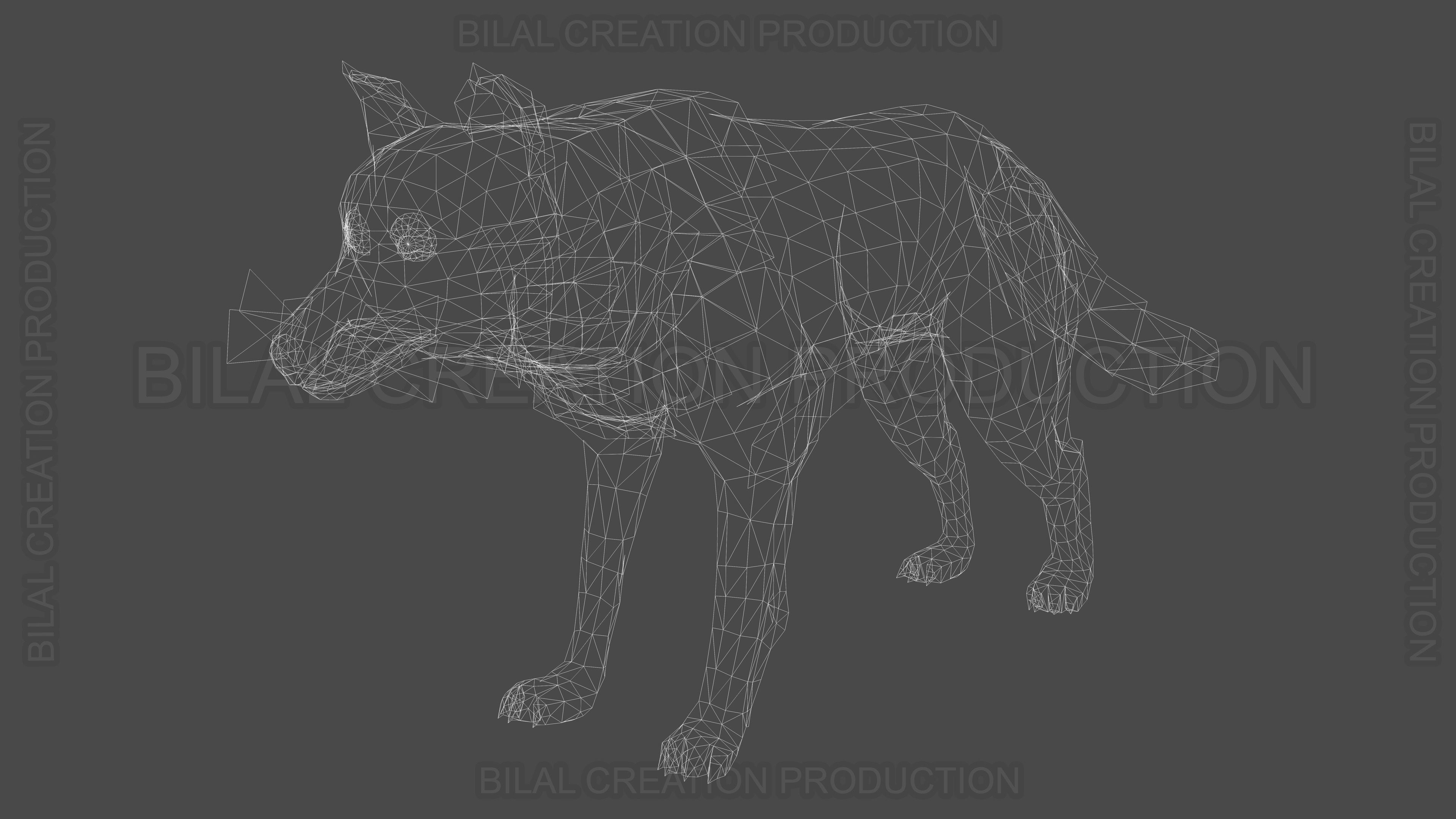 WOLF RIGGED ANIMATED 6 Low-poly 3D model_22