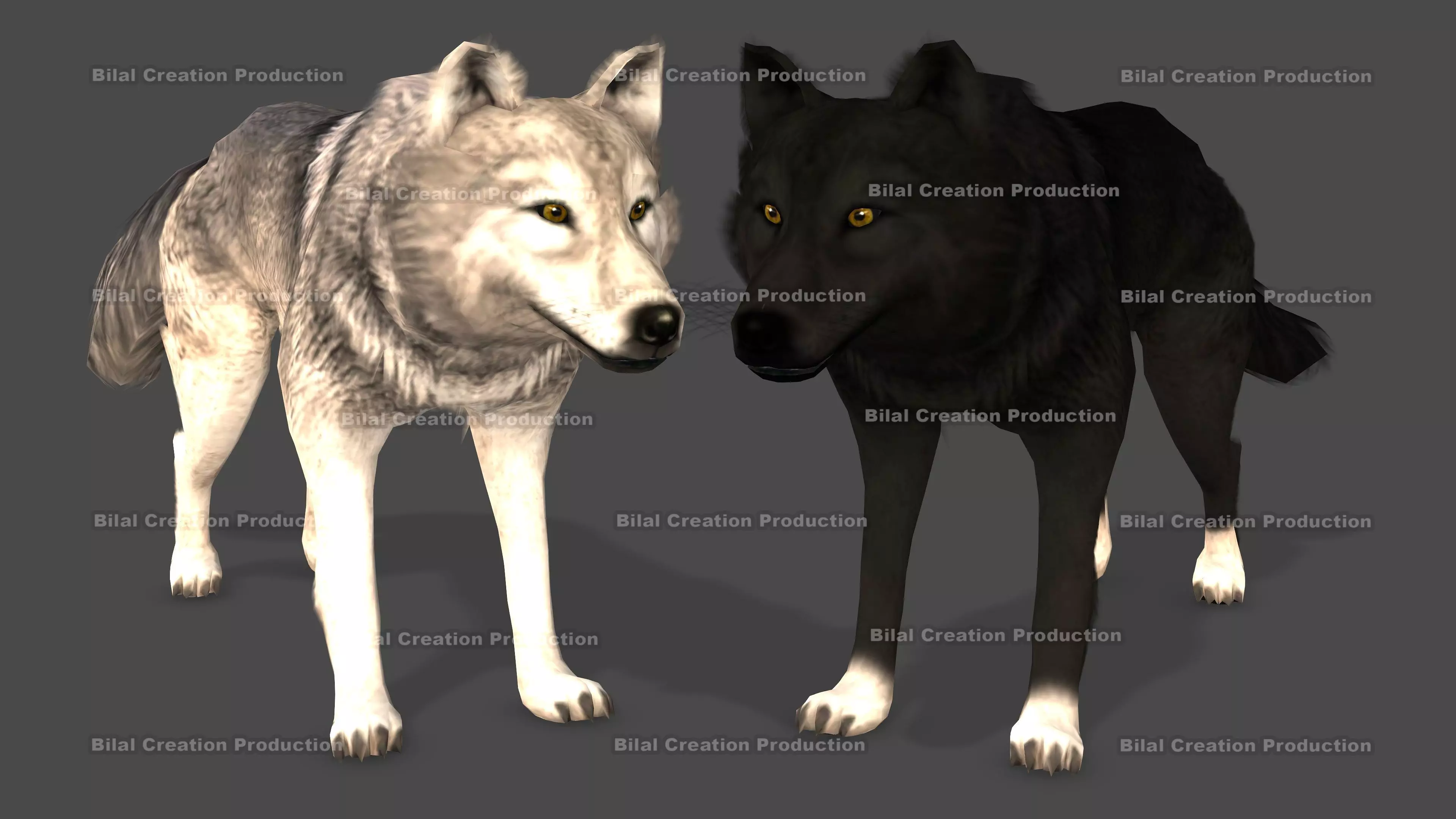WOLF RIGGED ANIMATED 6 Low-poly 3D model_0