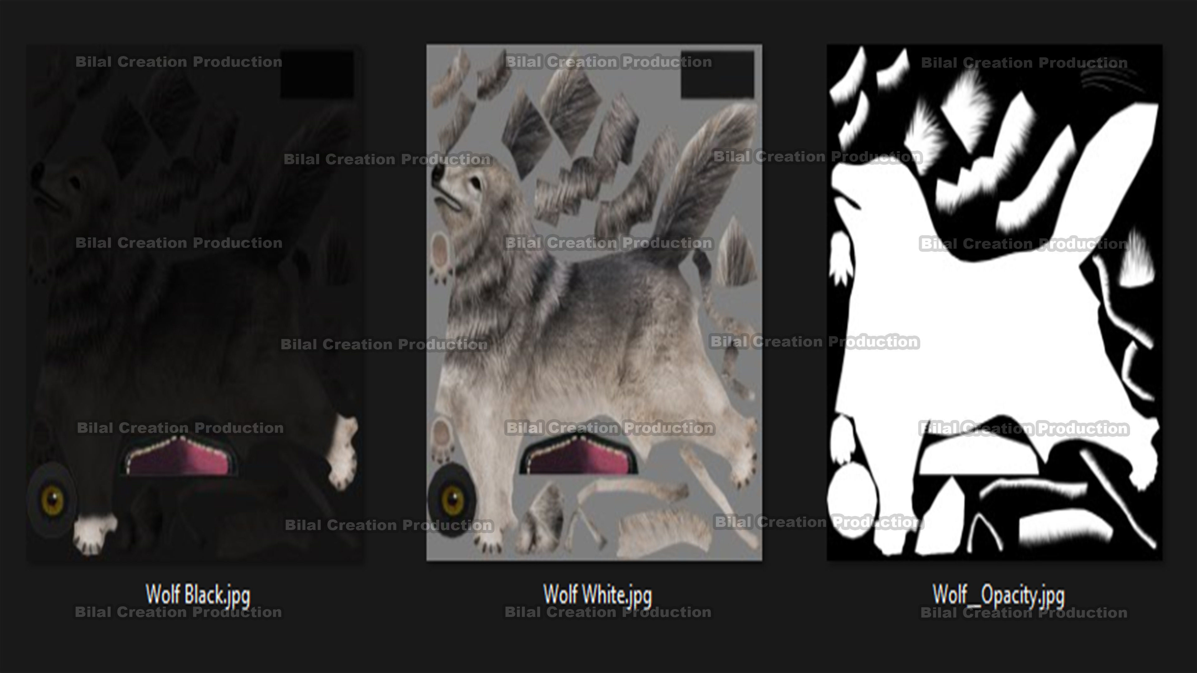 WOLF RIGGED ANIMATED 6 Low-poly 3D model_18