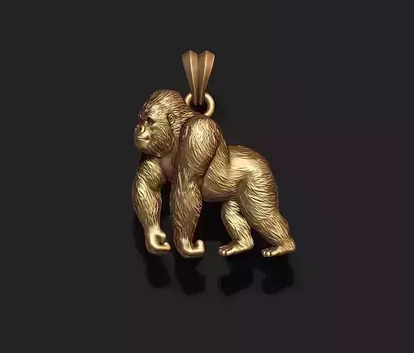 Gorilla pendant 3D print model