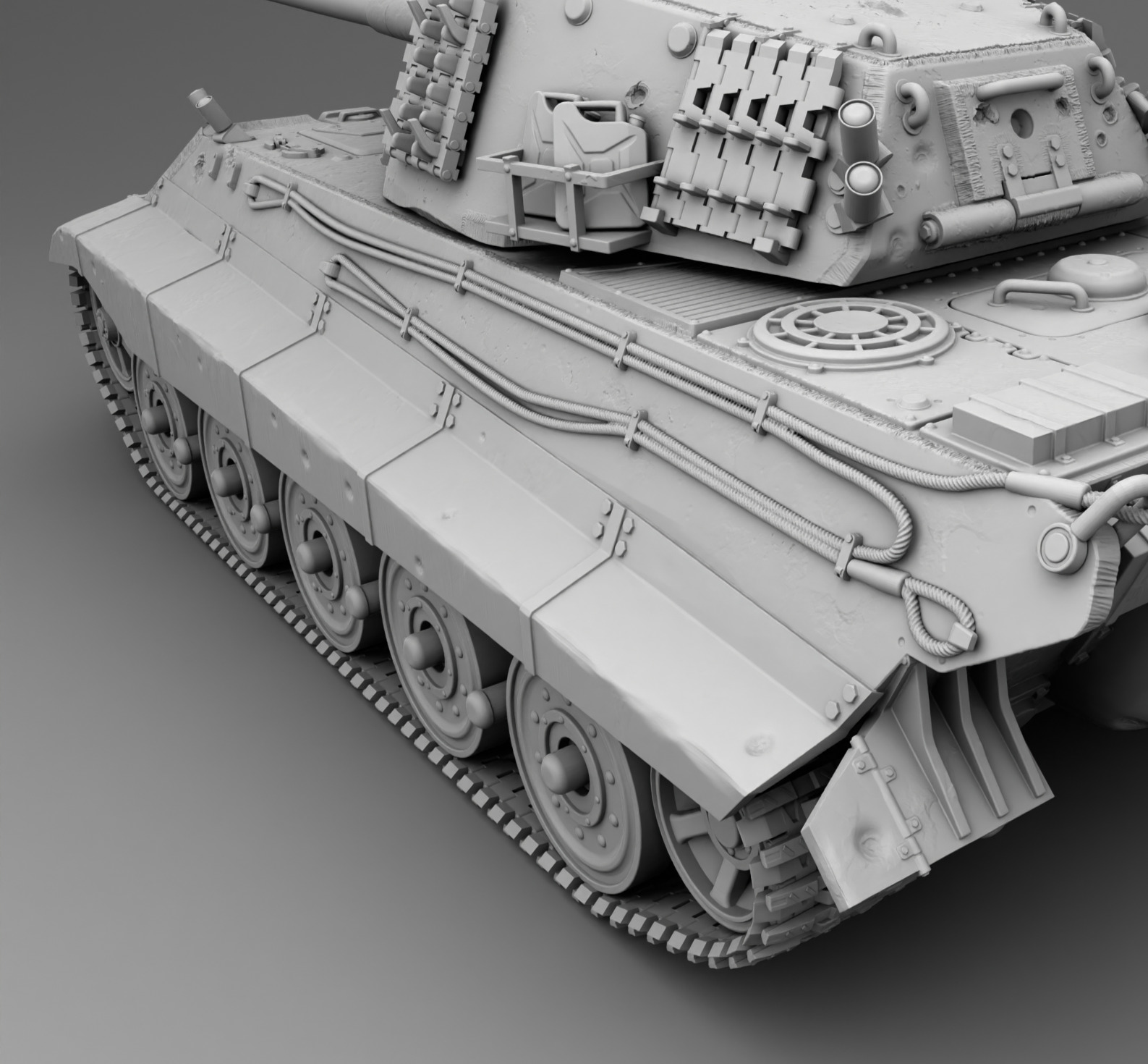 German Tank PZ Tiger 2 3D print model_9