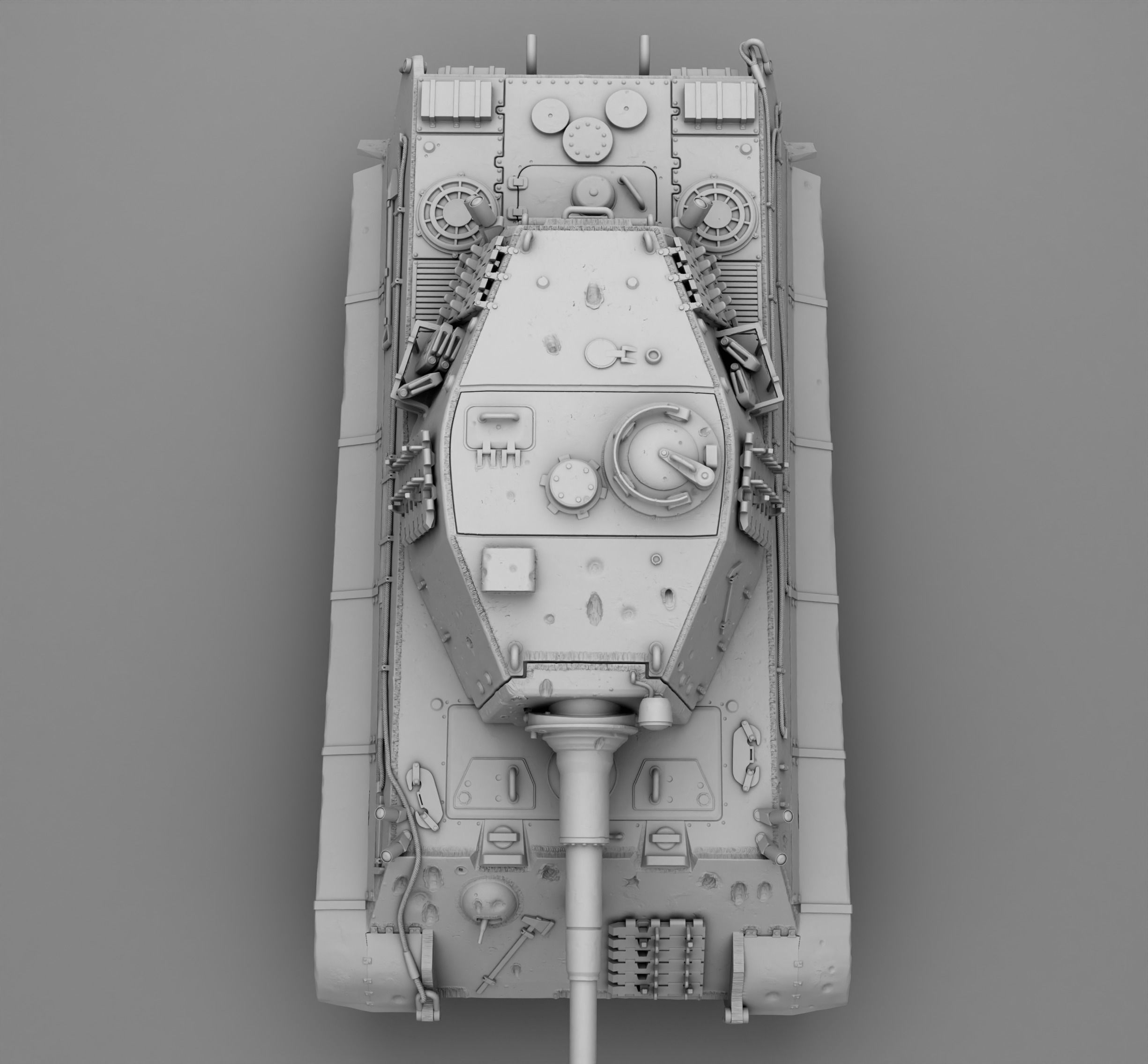 German Tank PZ Tiger 2 3D print model_3