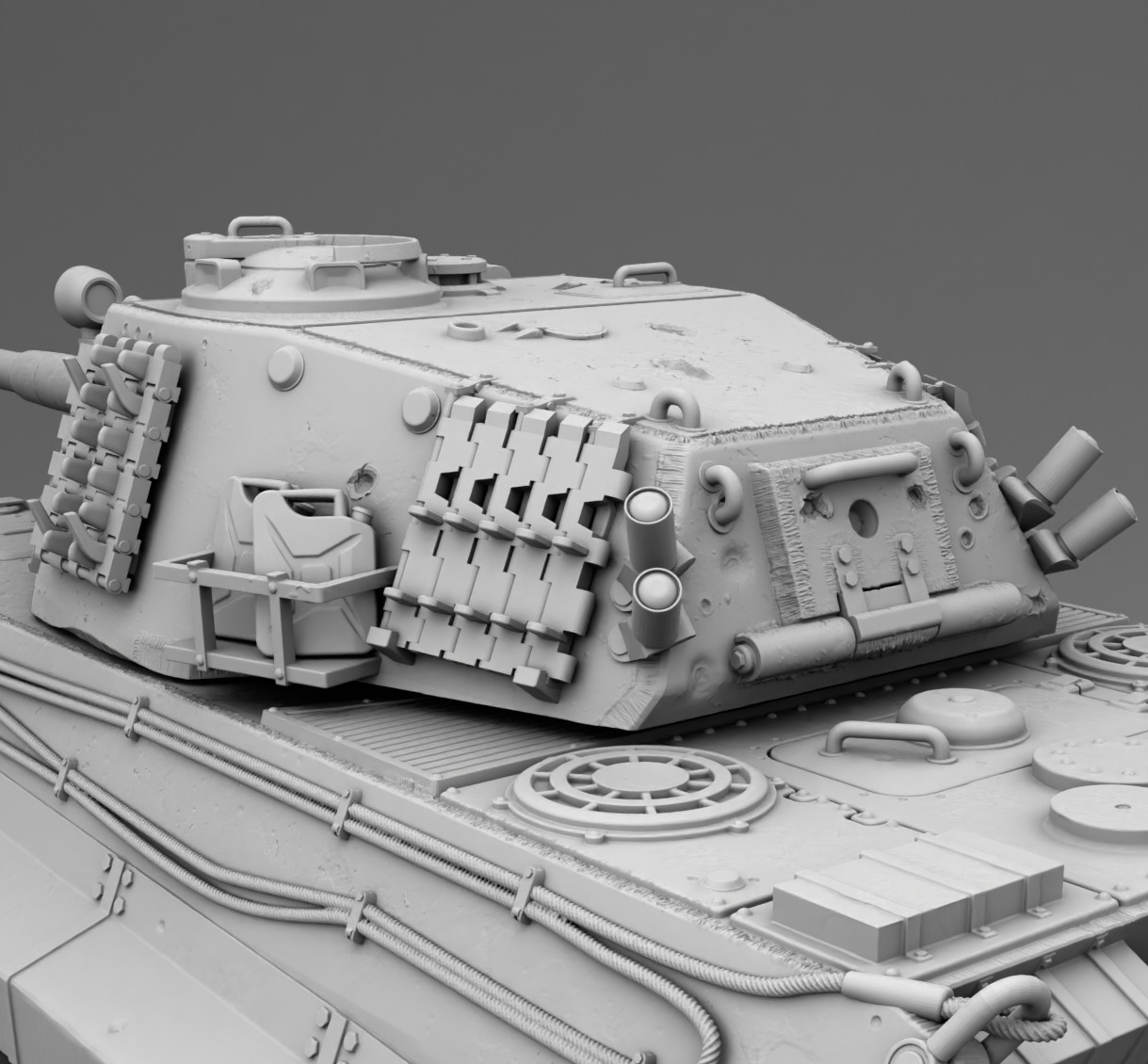 German Tank PZ Tiger 2 3D print model_10