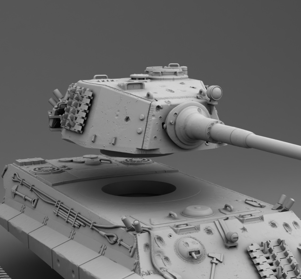 German Tank PZ Tiger 2 3D print model_13