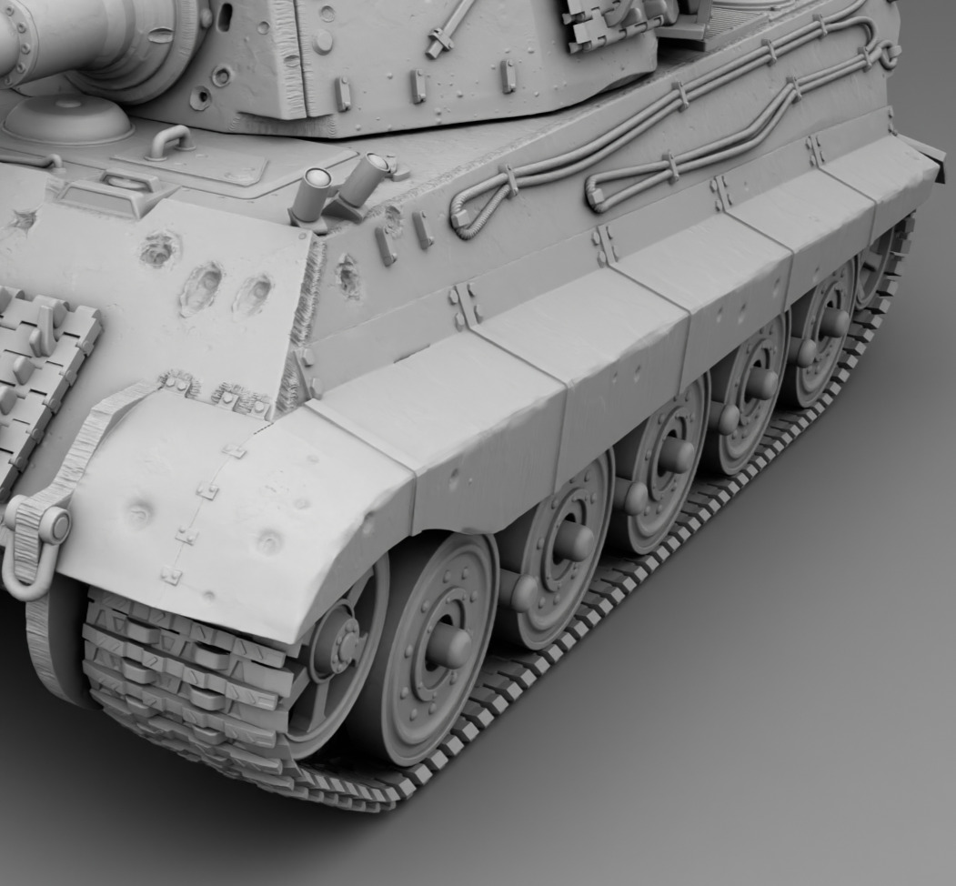 German Tank PZ Tiger 2 3D print model_6