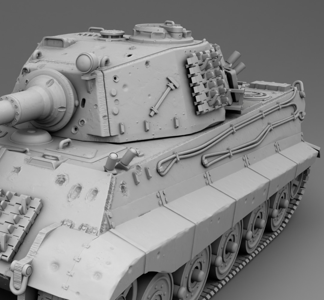 German Tank PZ Tiger 2 3D print model_5