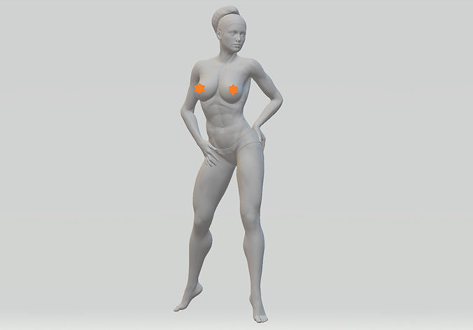 Naked woman 3D model for 3D Print STL 3D print model