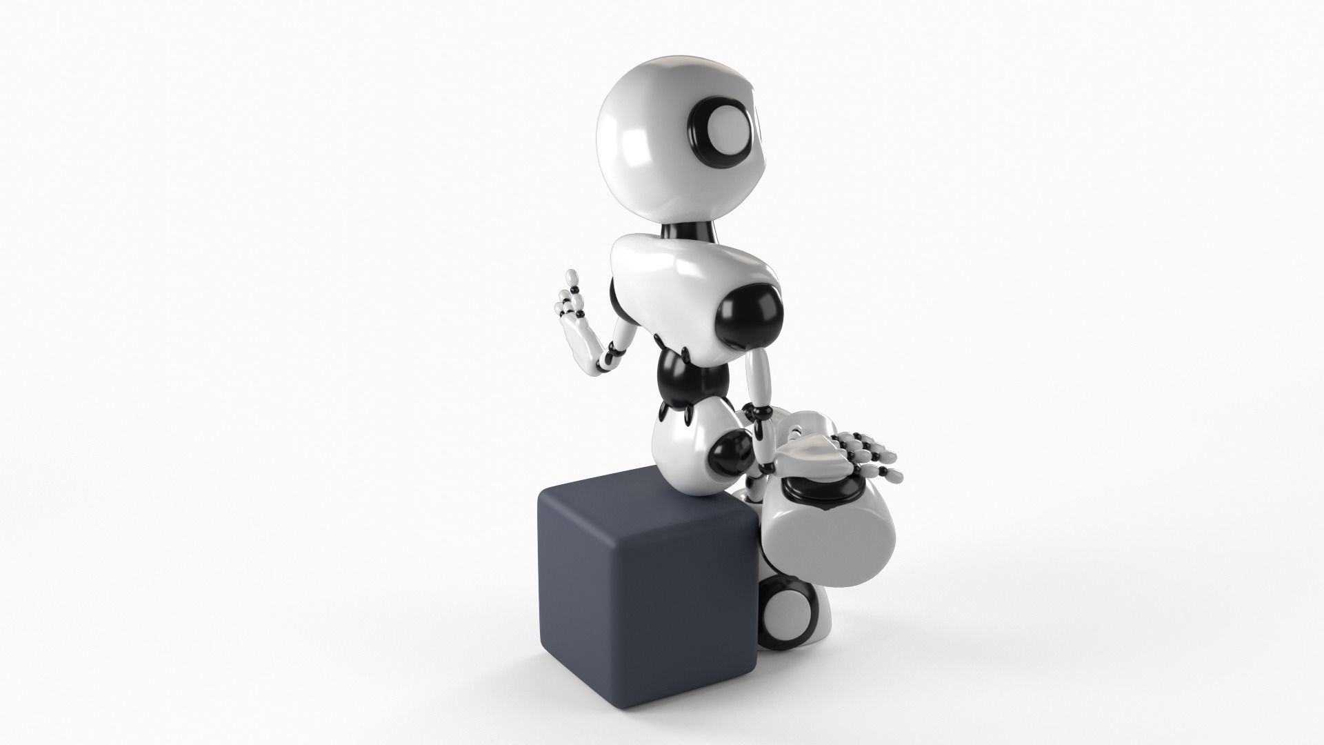 Robot rigged 3D model 3D model_12