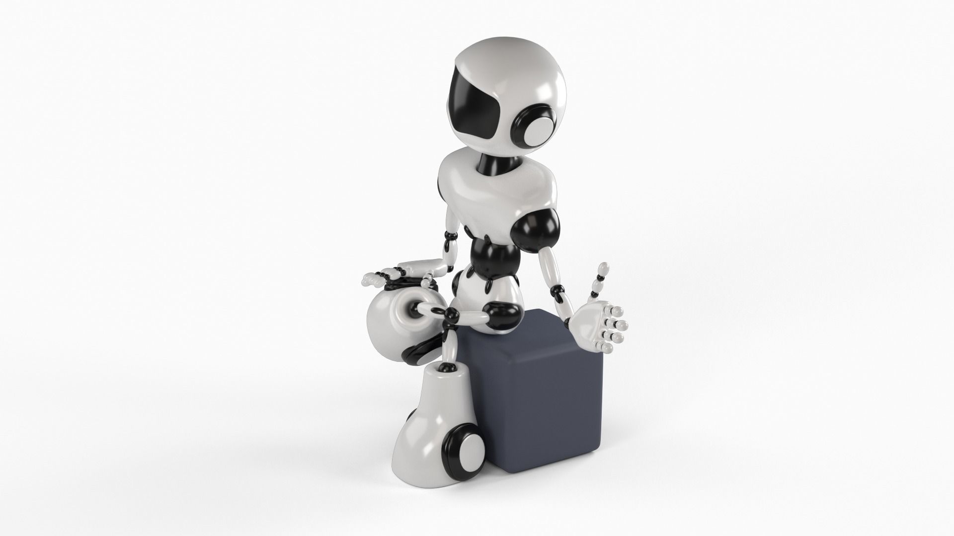 Robot rigged 3D model 3D model_11