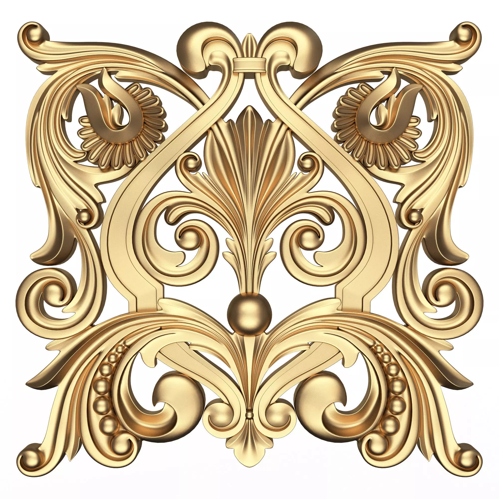Carved Plaster Molding Decoration 018 Low-poly 3D model