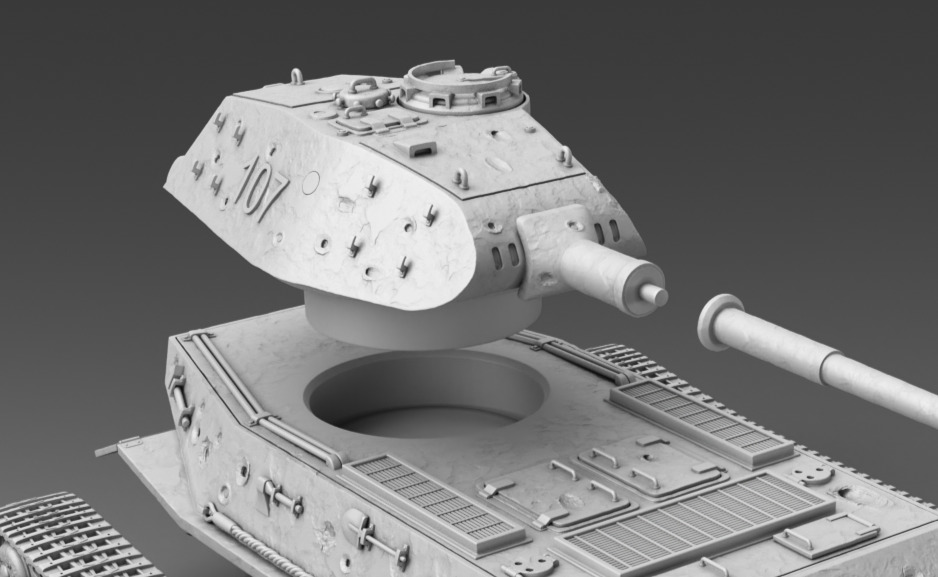 German Tank VK 45 02  3D print model_12