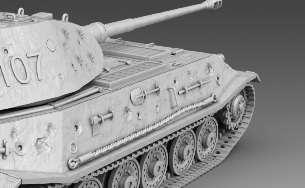 German Tank VK 45 02  3D print model_8