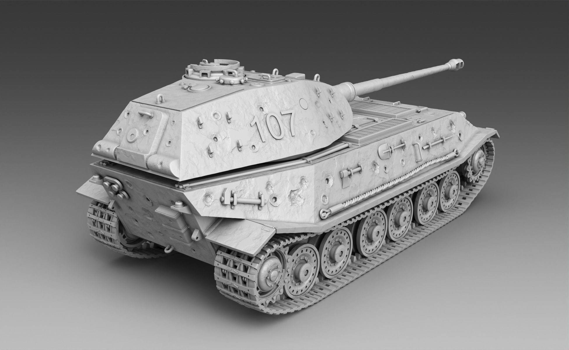 German Tank VK 45 02  3D print model_1