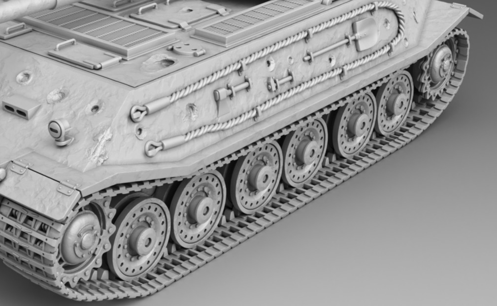 German Tank VK 45 02  3D print model_4