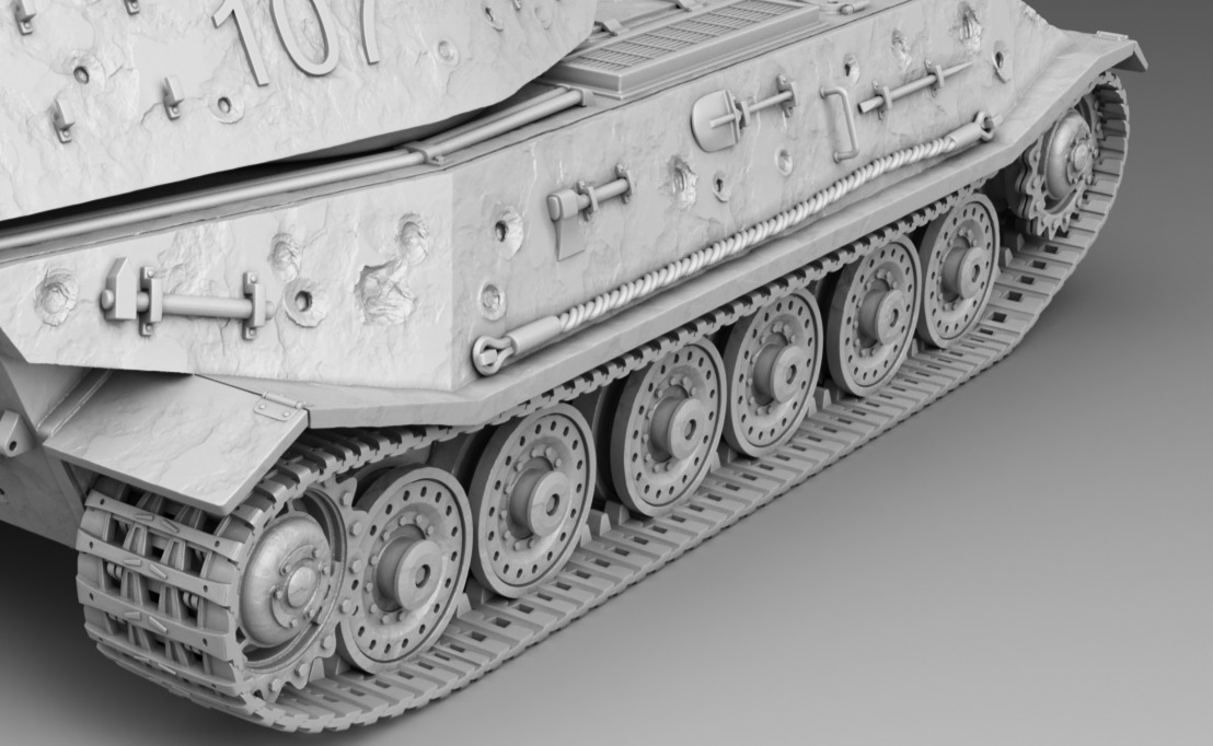 German Tank VK 45 02  3D print model_9