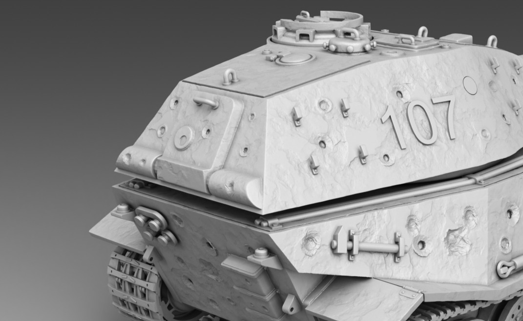 German Tank VK 45 02  3D print model_11