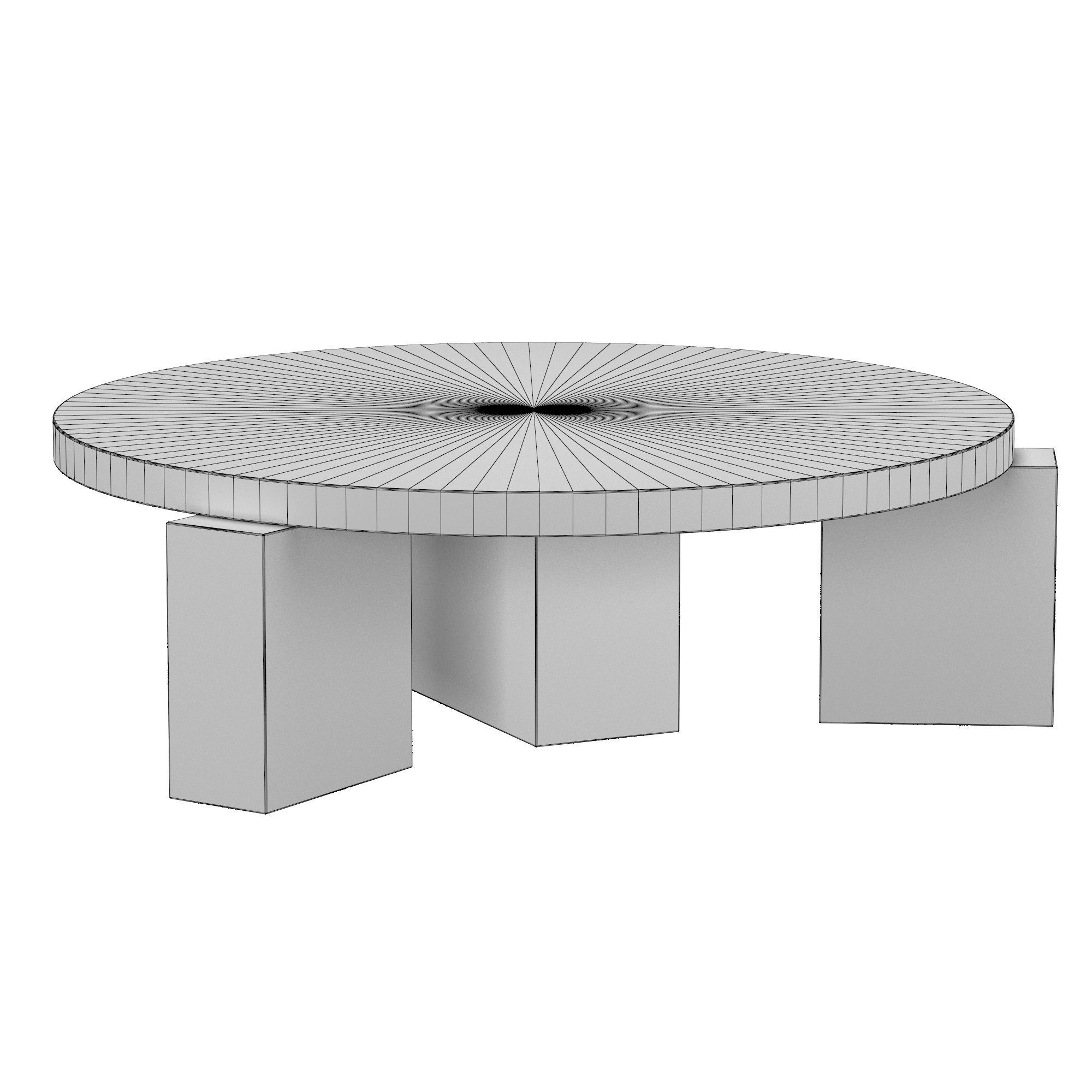 Cubist Round Coffee Table by Orange 3D model_7