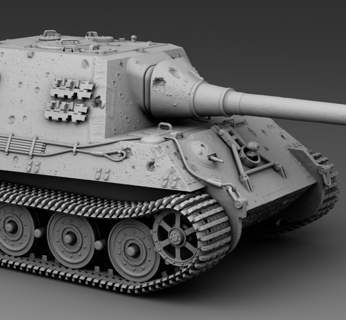 German Tank Jagdtiger 3D print model_12