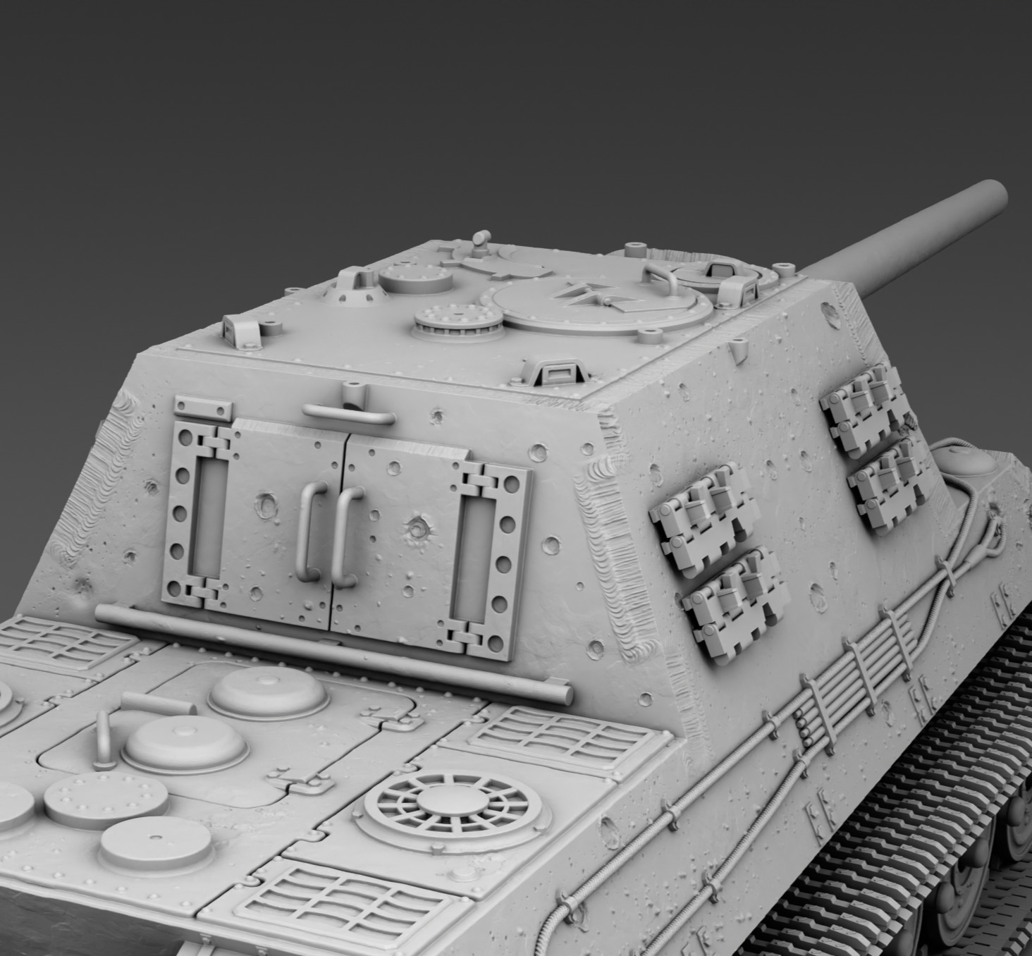 German Tank Jagdtiger 3D print model_7