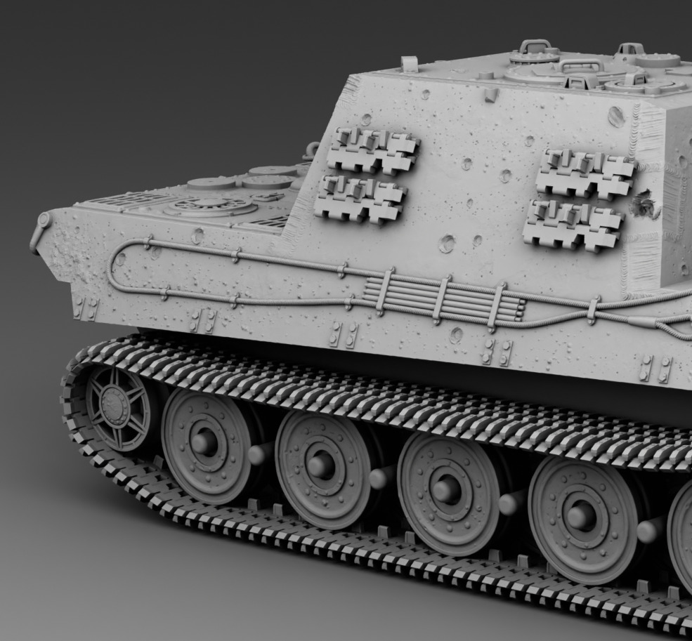 German Tank Jagdtiger 3D print model_11